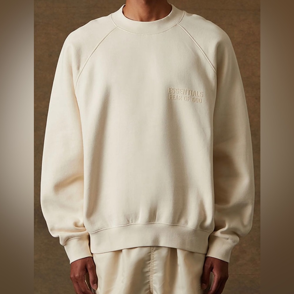 Essentials Fear of God - FOG Egg Shell Crew Neck Sweatshirt